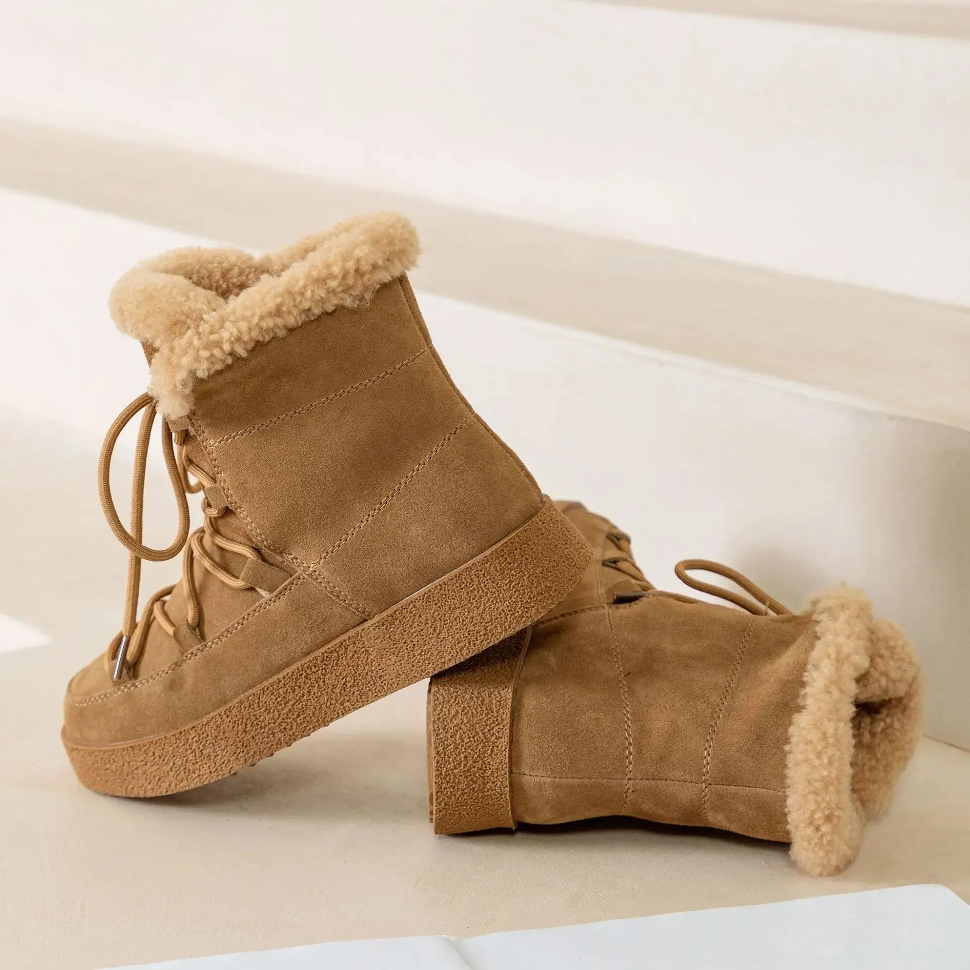 Genuine Suede Women's Winter Boots